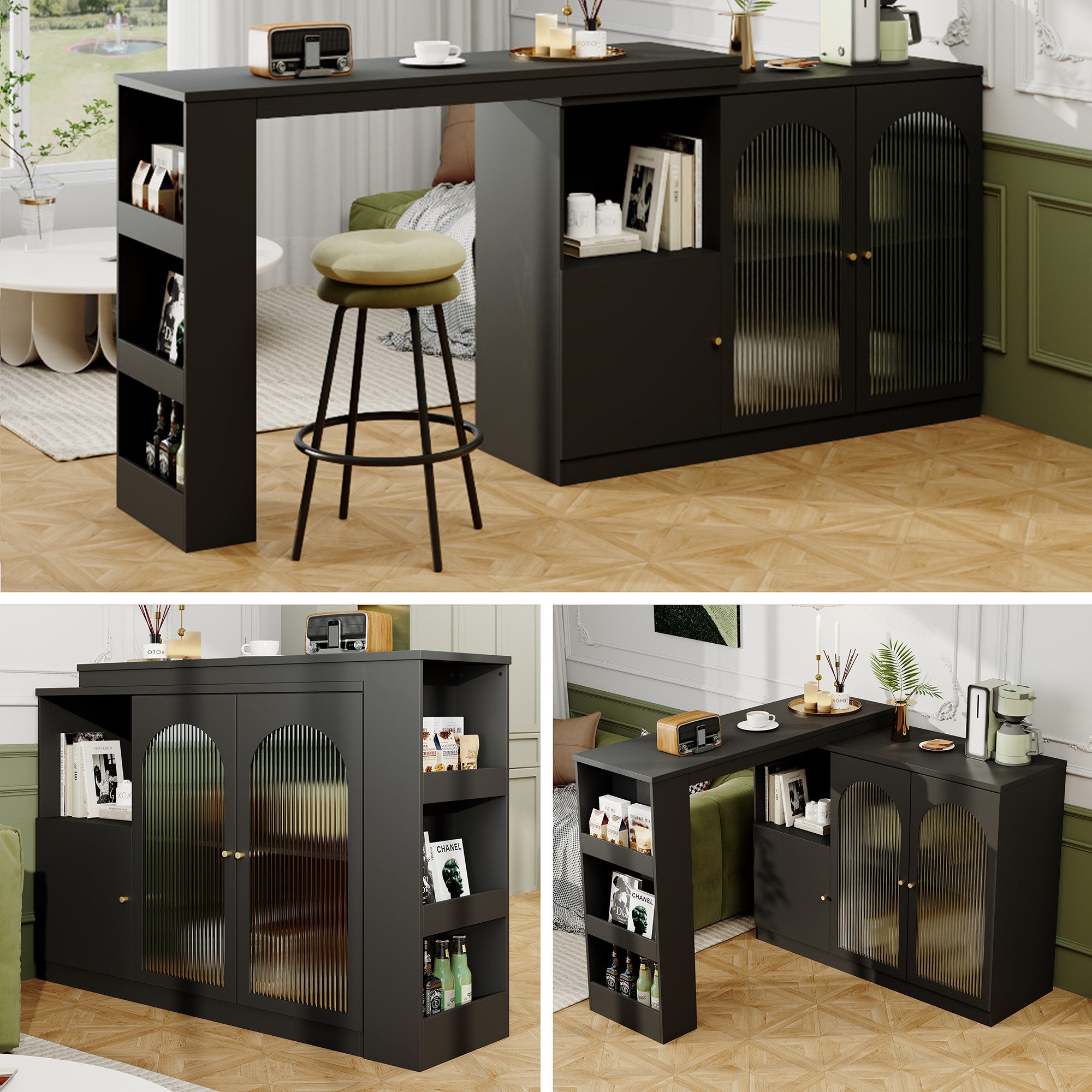 OKWISH Bartisch 360° drehbare Essbar (rotierender günstig online kaufen