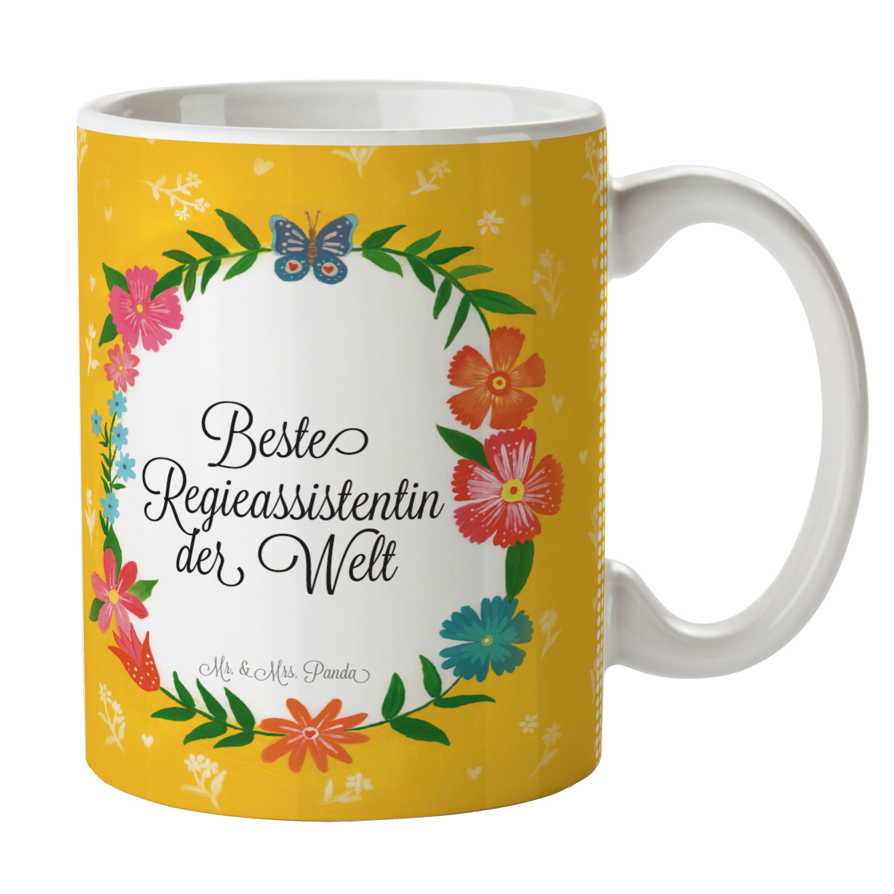 Mr. Tasse Regieassistentin & - Mrs. Panda Keramik Gratulation, Abschluss, Geschenk, Berufsausbildung,