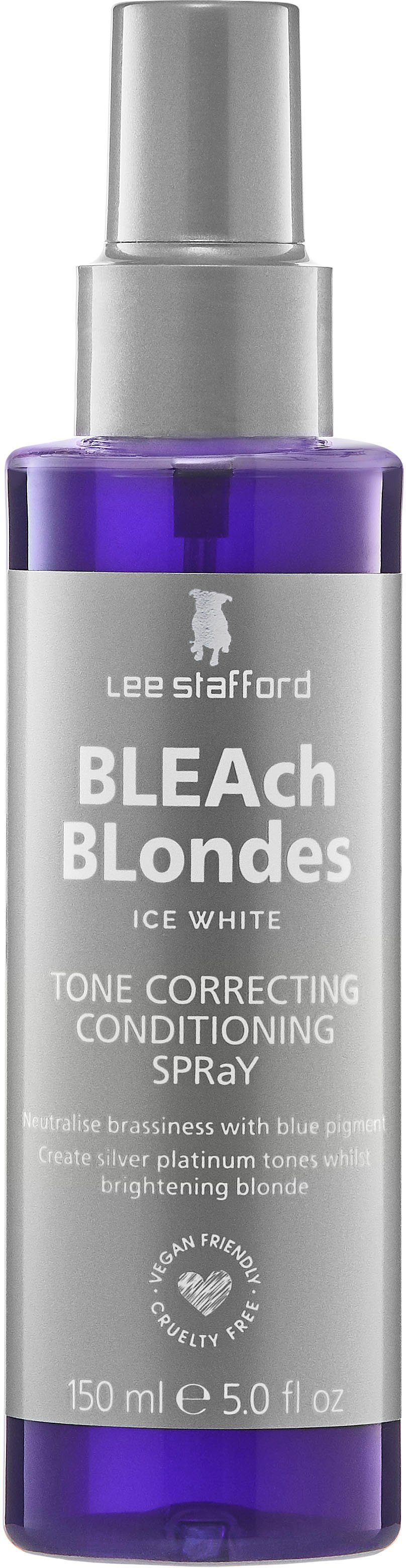 Damen Haarpflege Lee Stafford Leave-in Pflege Bleach Blonde Ice White Tone Correcting Conditioning Spray
