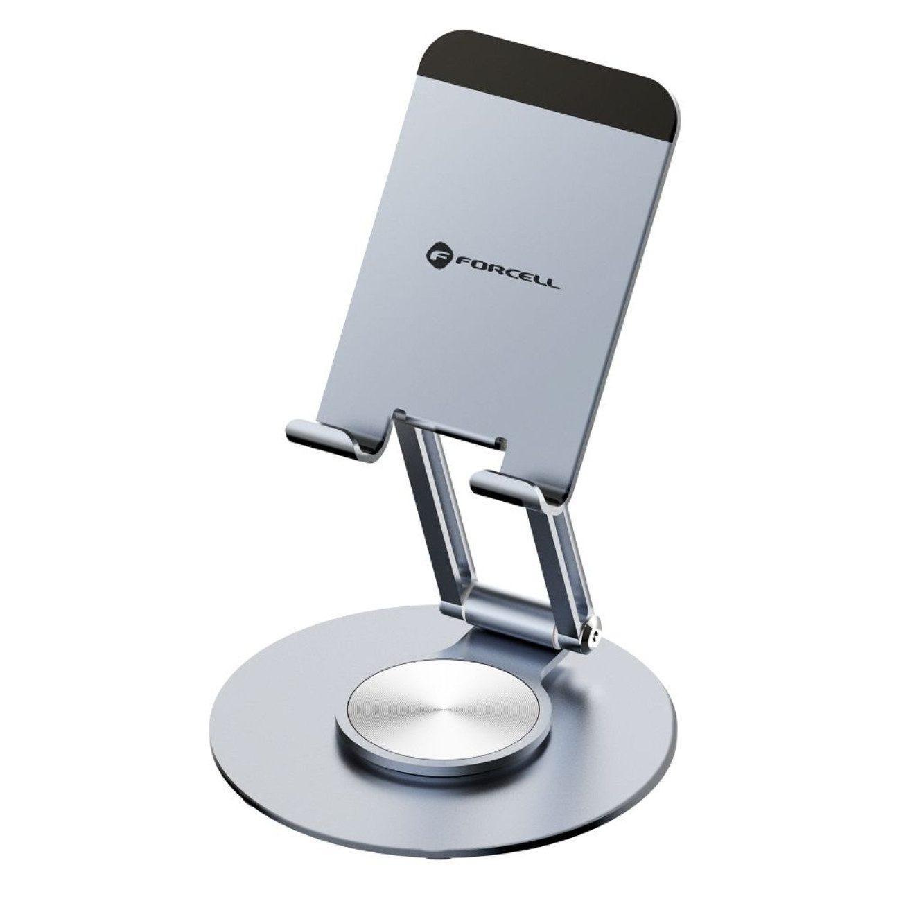 Forcell Handy-Halterung Fold Stand 3, (bis 10 Zoll, Einzelartikel, Einzeln verpackt, Faltbar, 360° drehbar, Aluminiumgehäuse)
