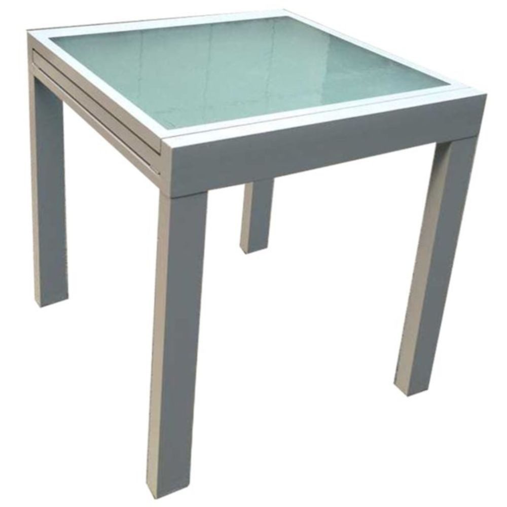 Gartentrends Glastisch Lola, aus Aluminium/Glas in grau. Abmessungen (H) 75 cm