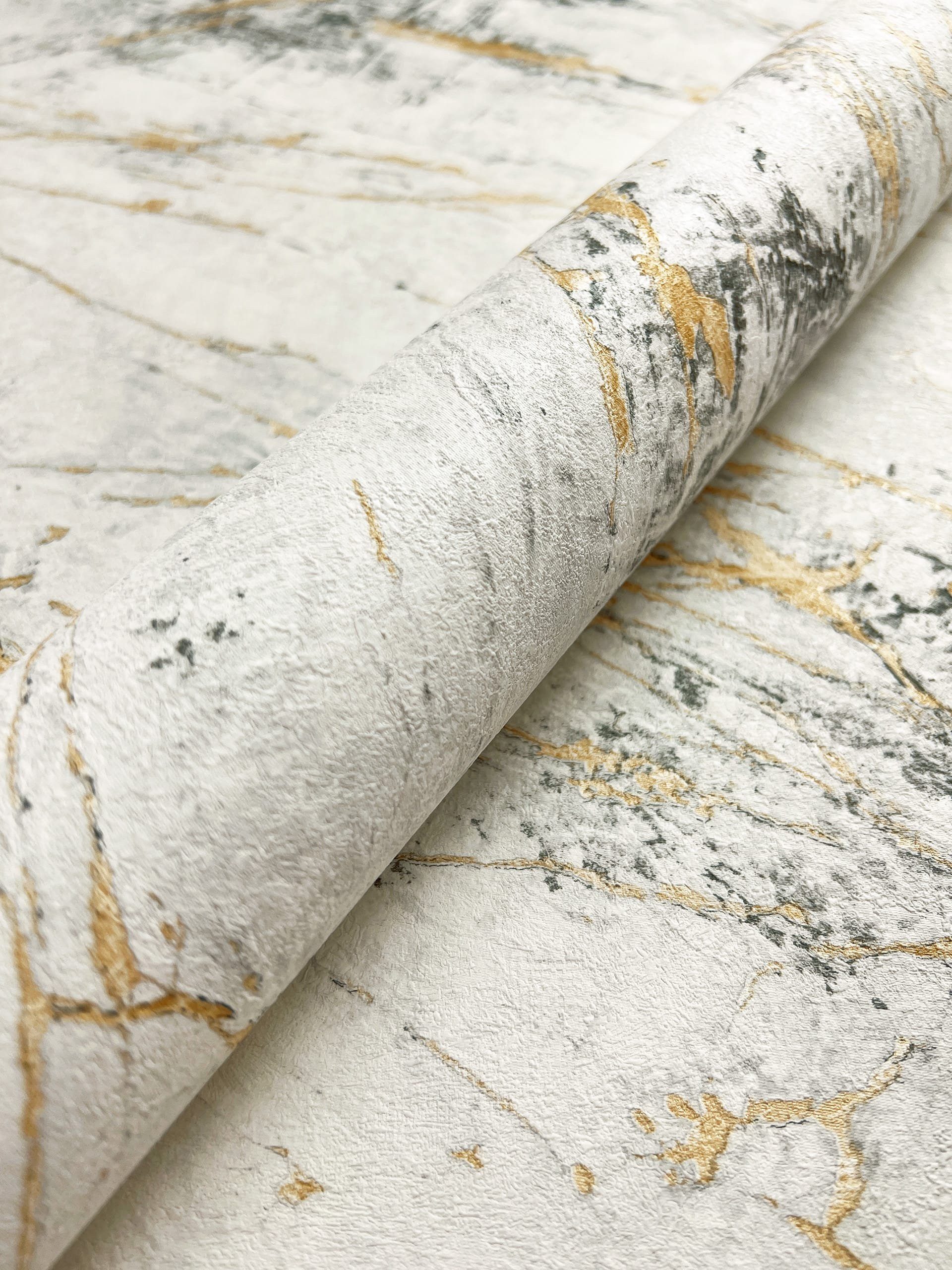 Newroom Vliestapete Marmo 03 Tapete Marmoroptik Marmor, Weiß Tapete Modern günstig online kaufen