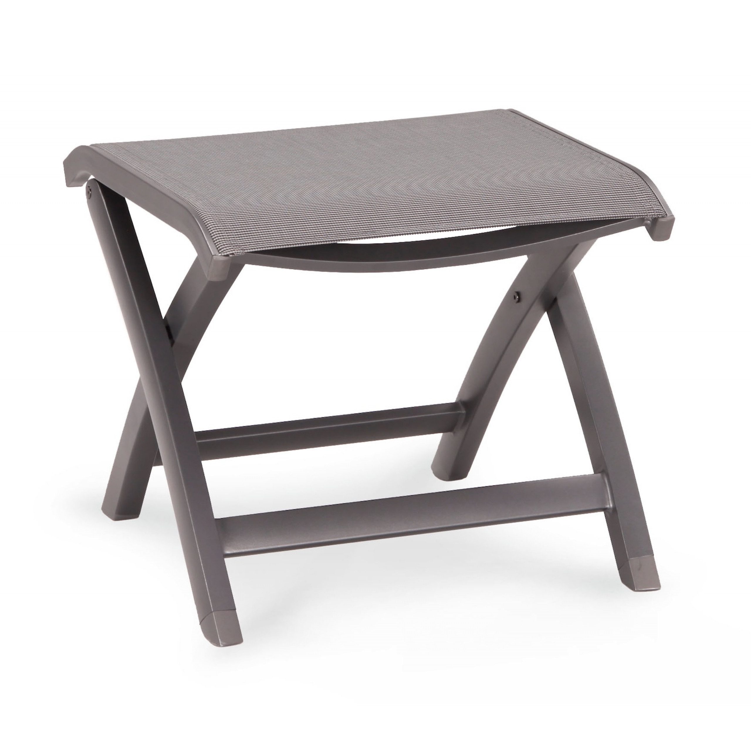 Best Freizeitmöbel Gartenlounge-Hocker Best Larino Hocker Gartenhocker für Klappstuhl Anthrazit 48 x 48 x