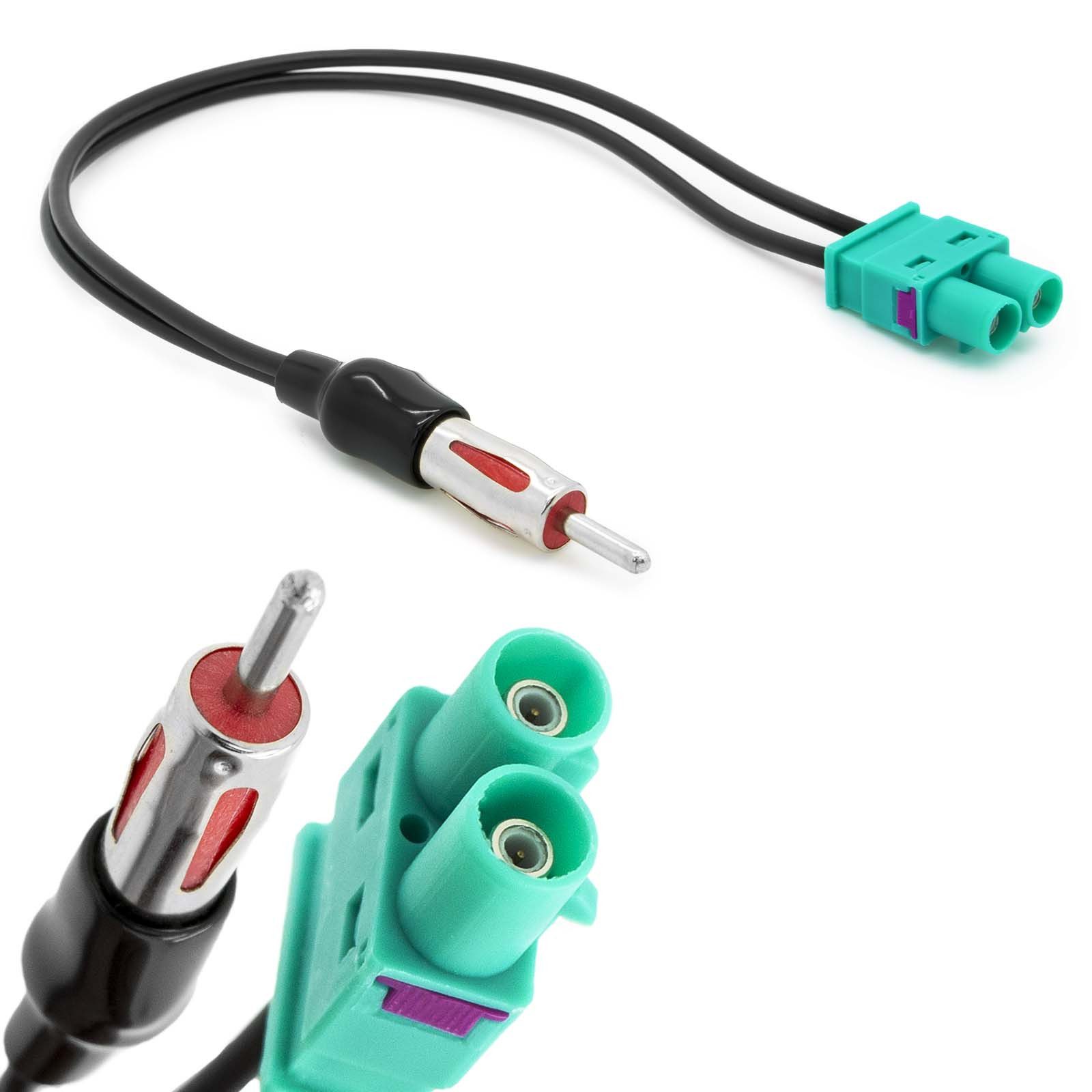 Adapter Universe Auto Radio Doppel Fakra Antennen Adapter auf DIN ISO Stecker KFZ-Adapter