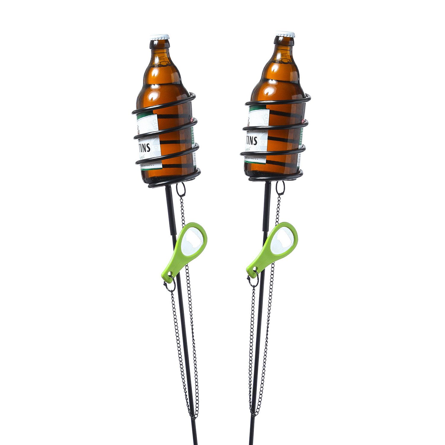 YOUCAMP Bierflaschenhalter Getränkehalter Spiralhalter für Gläser Kerzen Bierflaschenhalter 100cm, (2-St)