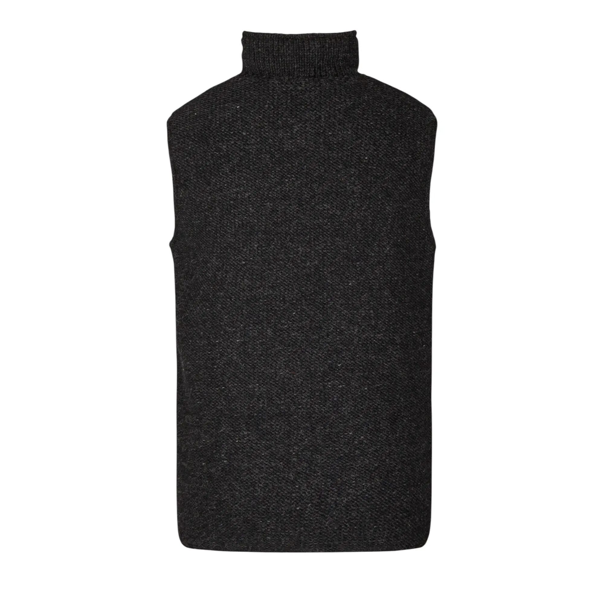 THC Natural Line Strickweste THC Schafwoll Strickweste 309 anthrazit (1 Stück, 1-tlg., 1 Stück) Innenfutter Baumwollmix