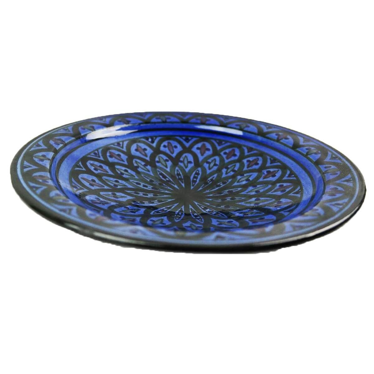Teller Teller Blau Keramik mittel, Orientalischer Handbemahlt SIMANDRA