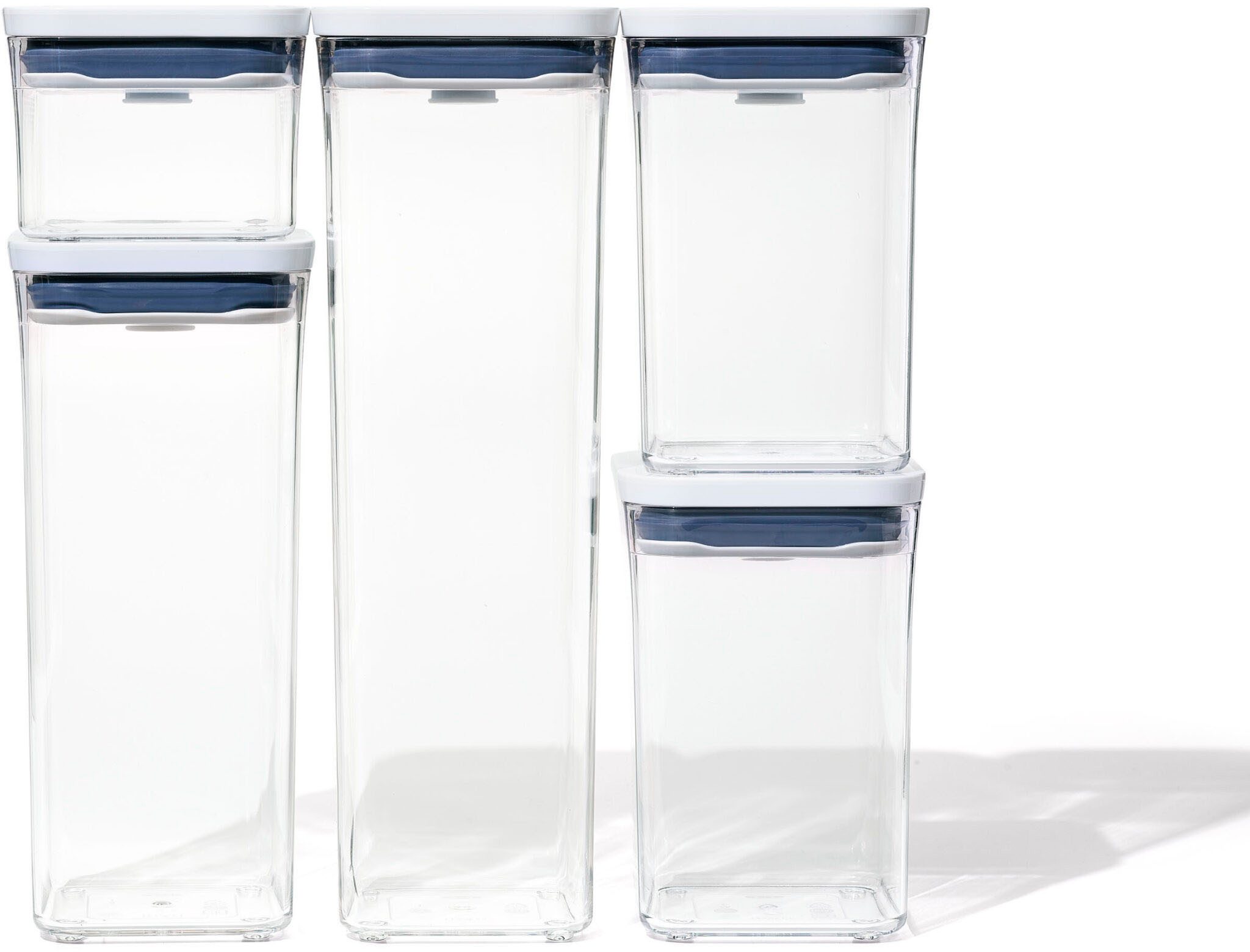 OXO Good Grips Aufbewahrungssystem POP, Kunststoff, (Set, 5-tlg), luftdicht, stapelbar, platzsparend, spülmaschinenfest