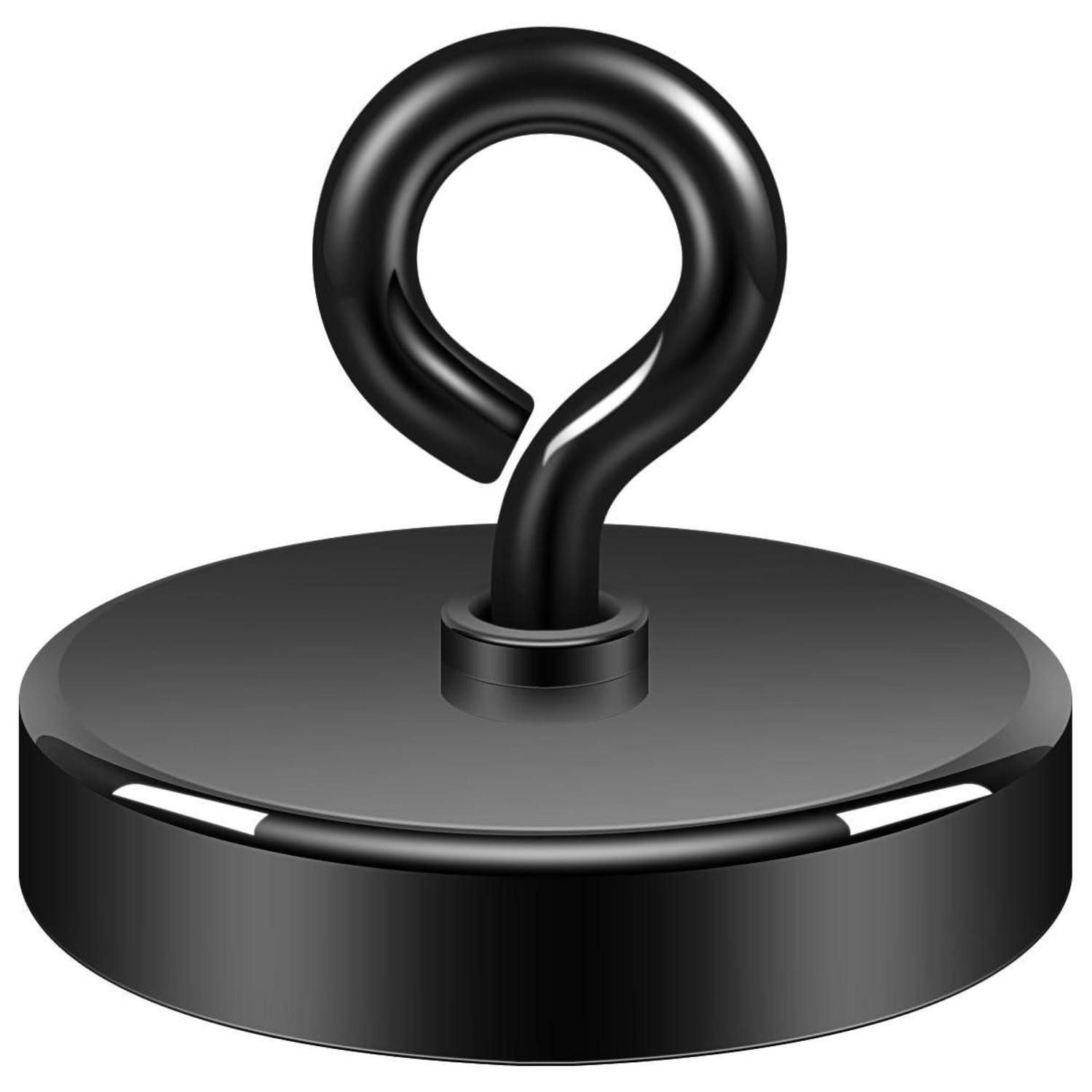 LuxusKollektion Angelstuhl Angelmagnet Supermagnet 140kg Magnetfischen 50.8mm Schwarz