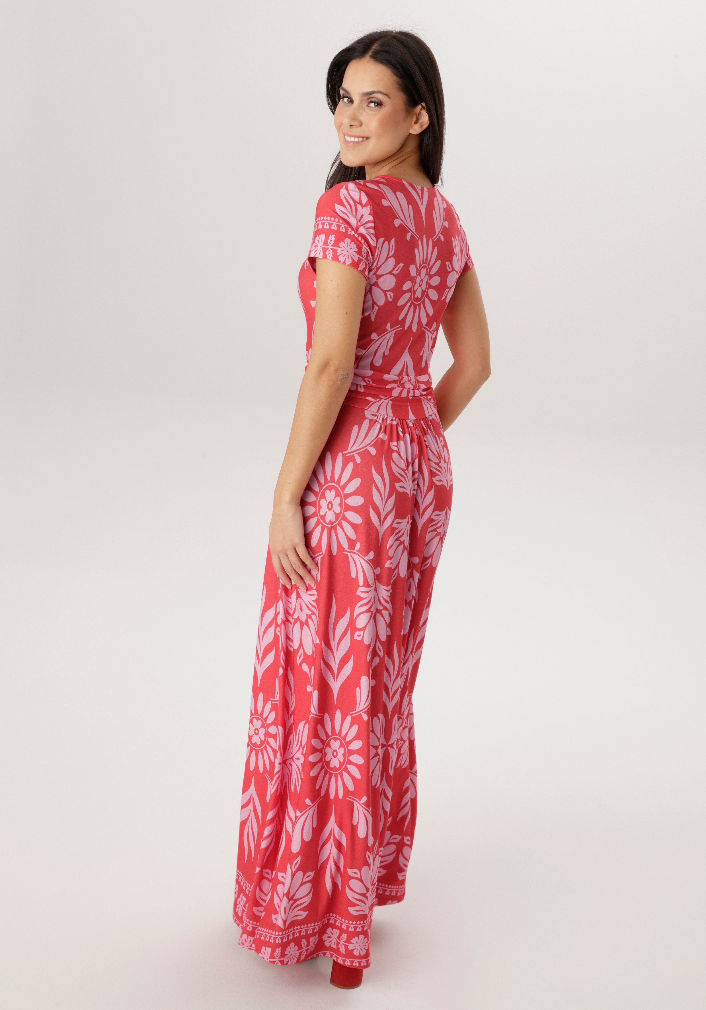 Aniston SELECTED Sommerkleid mit gerafftem Bund in der Taille - NEUE KOLLEKTION