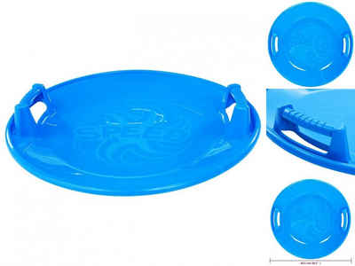 vidaXL Schlitten Rutschteller Blau 66,5 cm Kunststoff Rodeln Schale