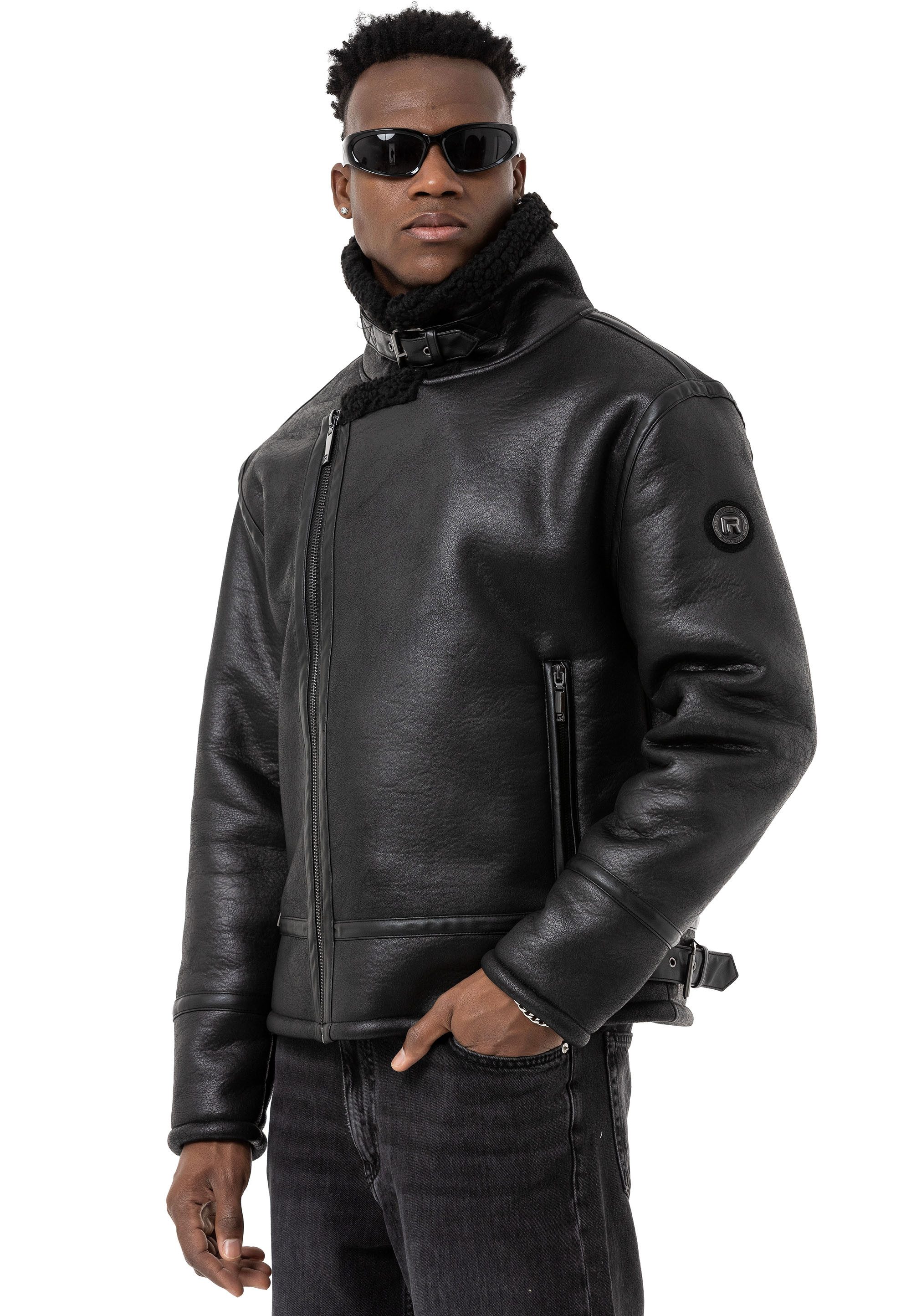 RedBridge Lederimitatjacke warm gefüttert im zeitlosen Piloten-Style Kunstf günstig online kaufen