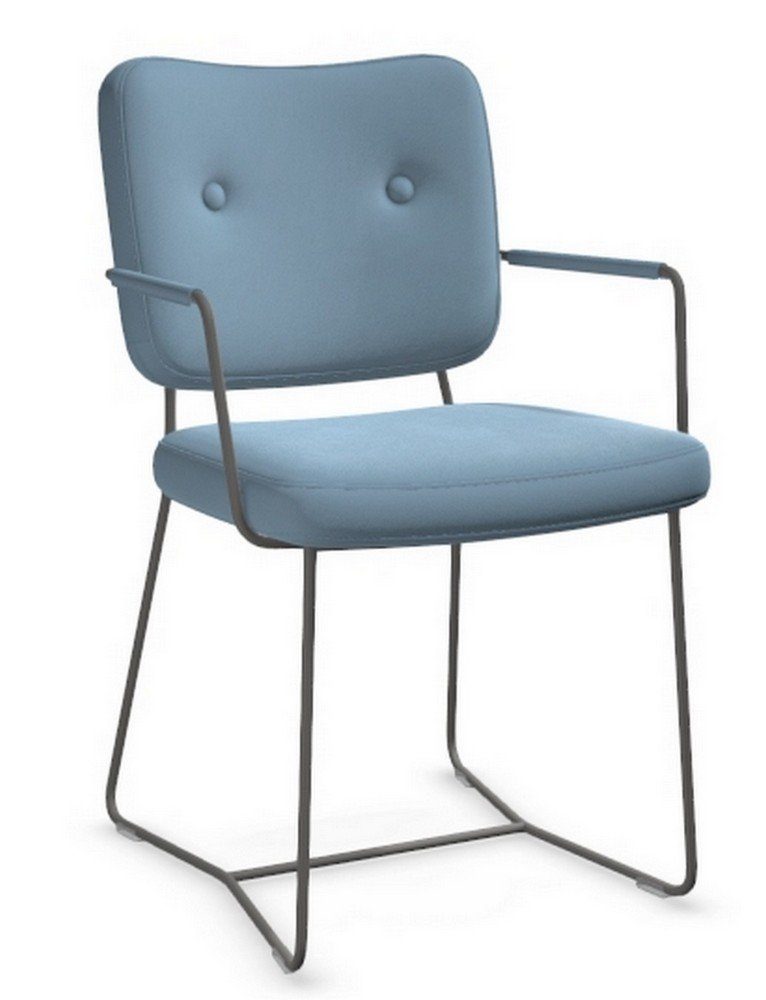 Stuhl living Armlehnstuhl cm hellblau 89 h daslagerhaus Stoff Kiko
