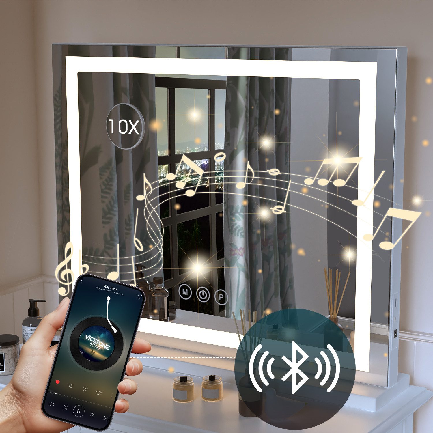 LETGOSPT Kosmetikspiegel LED Schminkspiegel, Kosmetikspiegel mit günstig online kaufen