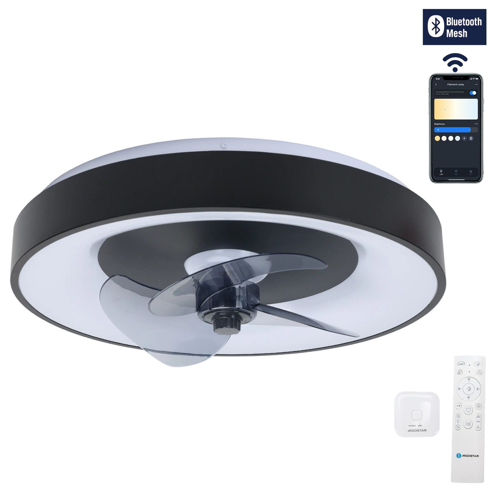 Aigostar Deckenventilator Smart Deckenventilator mit Alexa,4400LM, günstig online kaufen