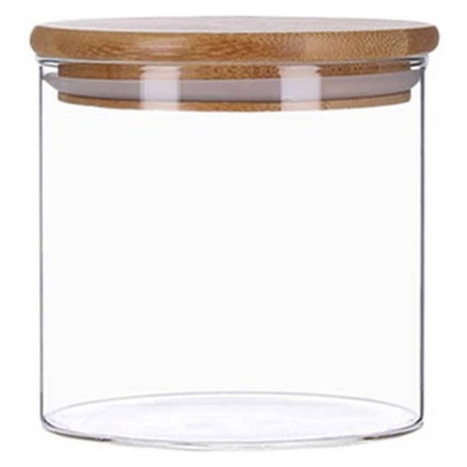 TP Vorratsglas mit Bambusdeckel, luftdicht, stapelbar Spülmaschinenfest und  Mottensic