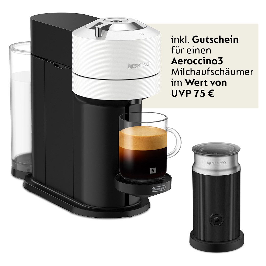 NESPRESSO Kapselmaschine Vertuo Next ENV 120.W von DeLonghi, White weiß