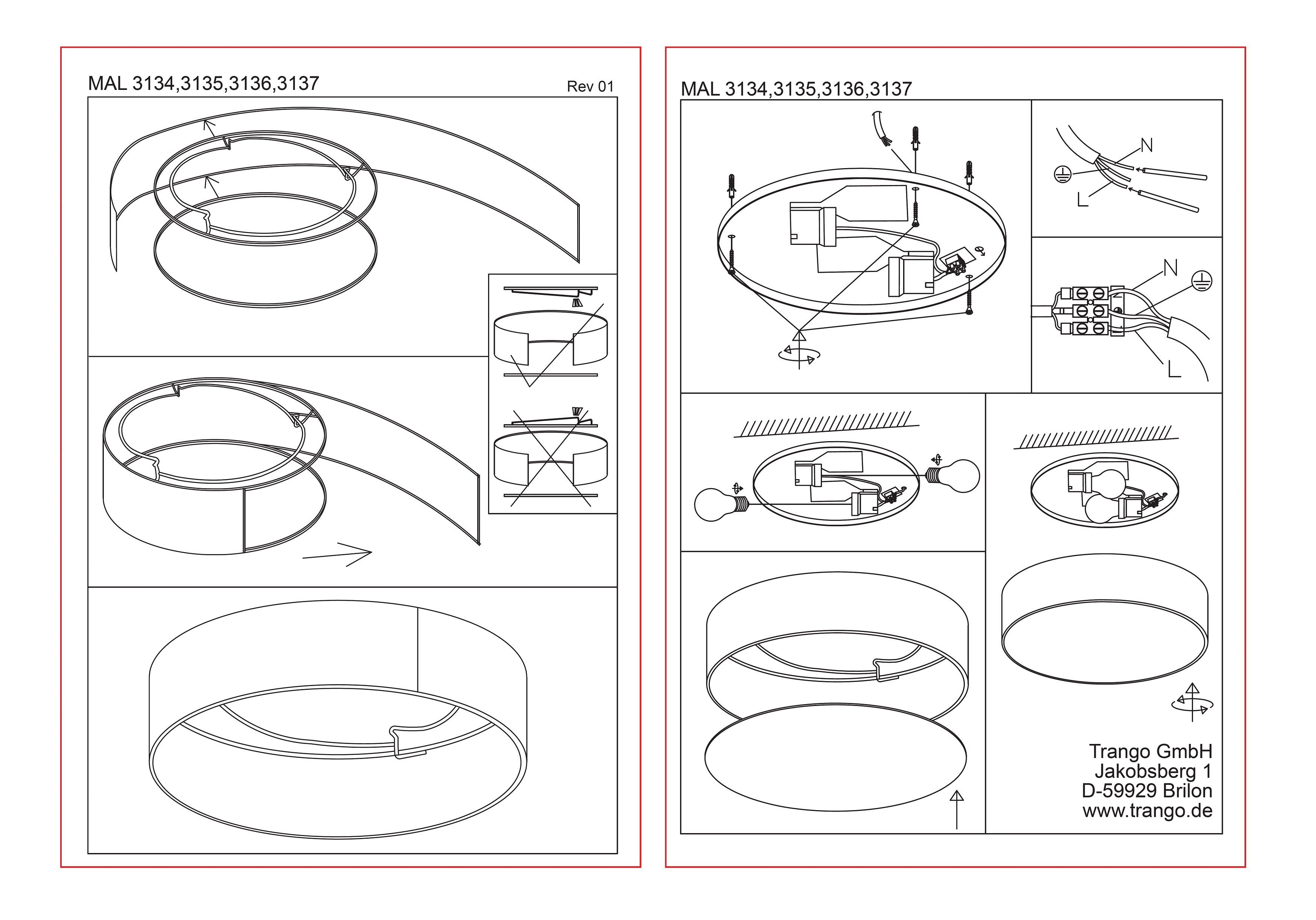 TRANGO LED Deckenleuchte, 3134L LED Deckenleuchte mit 38cm Ø Sternenhimmel Stoffschirm in *BRAUN* rund inkl. 2x E27 LED Leuchtmittel 3000K warmweiß für Wohnzimmer - Schlafzimmer- Flur, Gästezimmer – Büro Deckenlampe - Schlafzimmerlampe – Bürolampe
