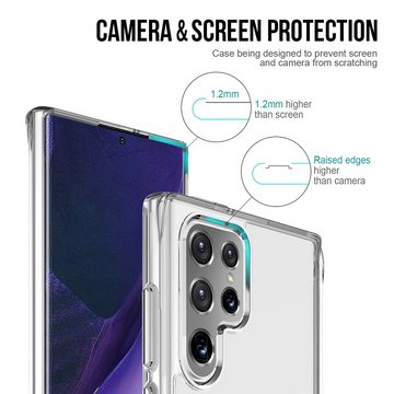 OLi Handyhülle Transparent Silikon Hülle Case Kompatibel mit Samsung Galaxy S22 Ultra 6.8 Zoll, Stoßfester Silikon Cover Clear