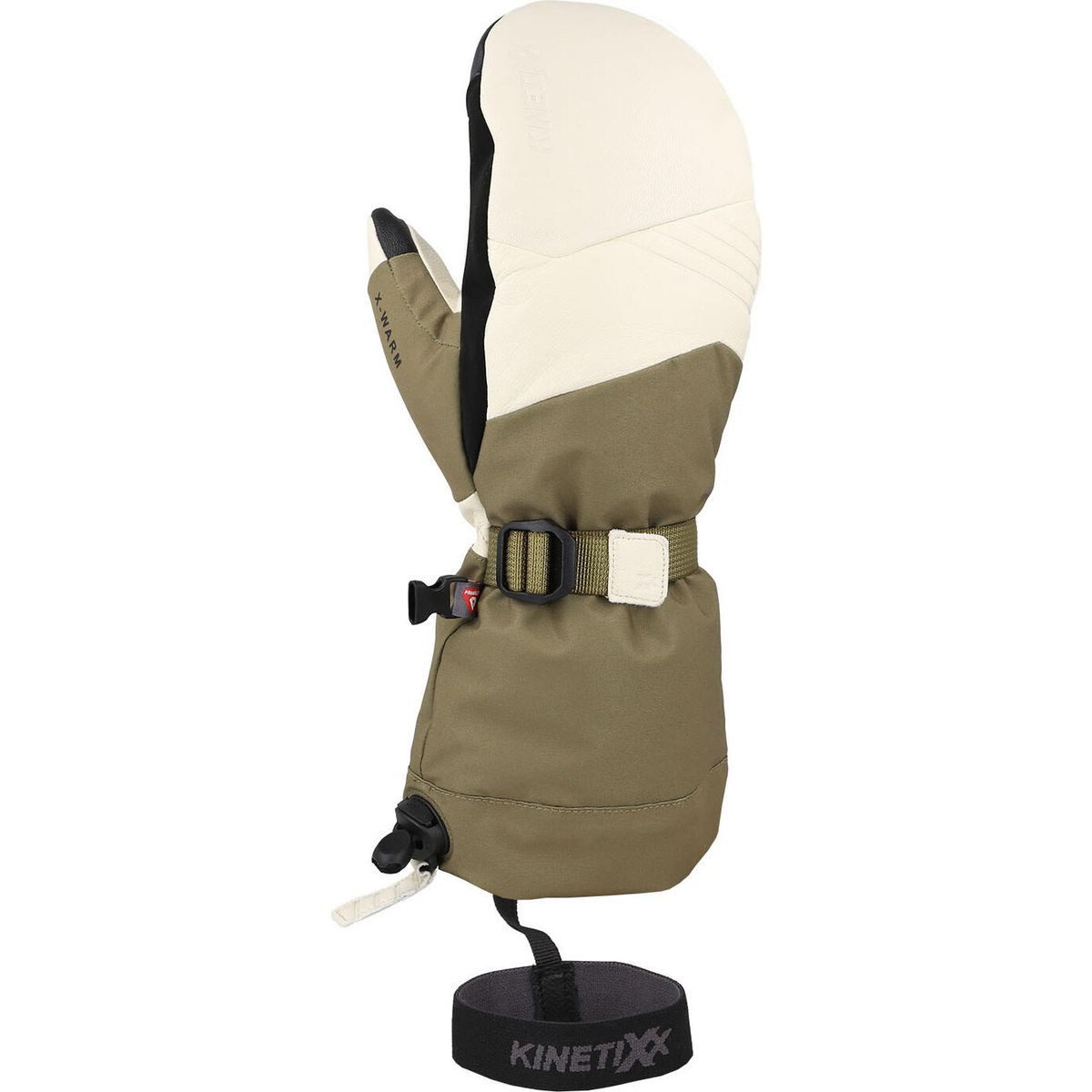 Kinetixx Skihandschuhe Akima Mitten GTX White/Olive Hochwertiger Damen-Skihandschuh mit GORE-TEX® Membran, PrimaLoft®