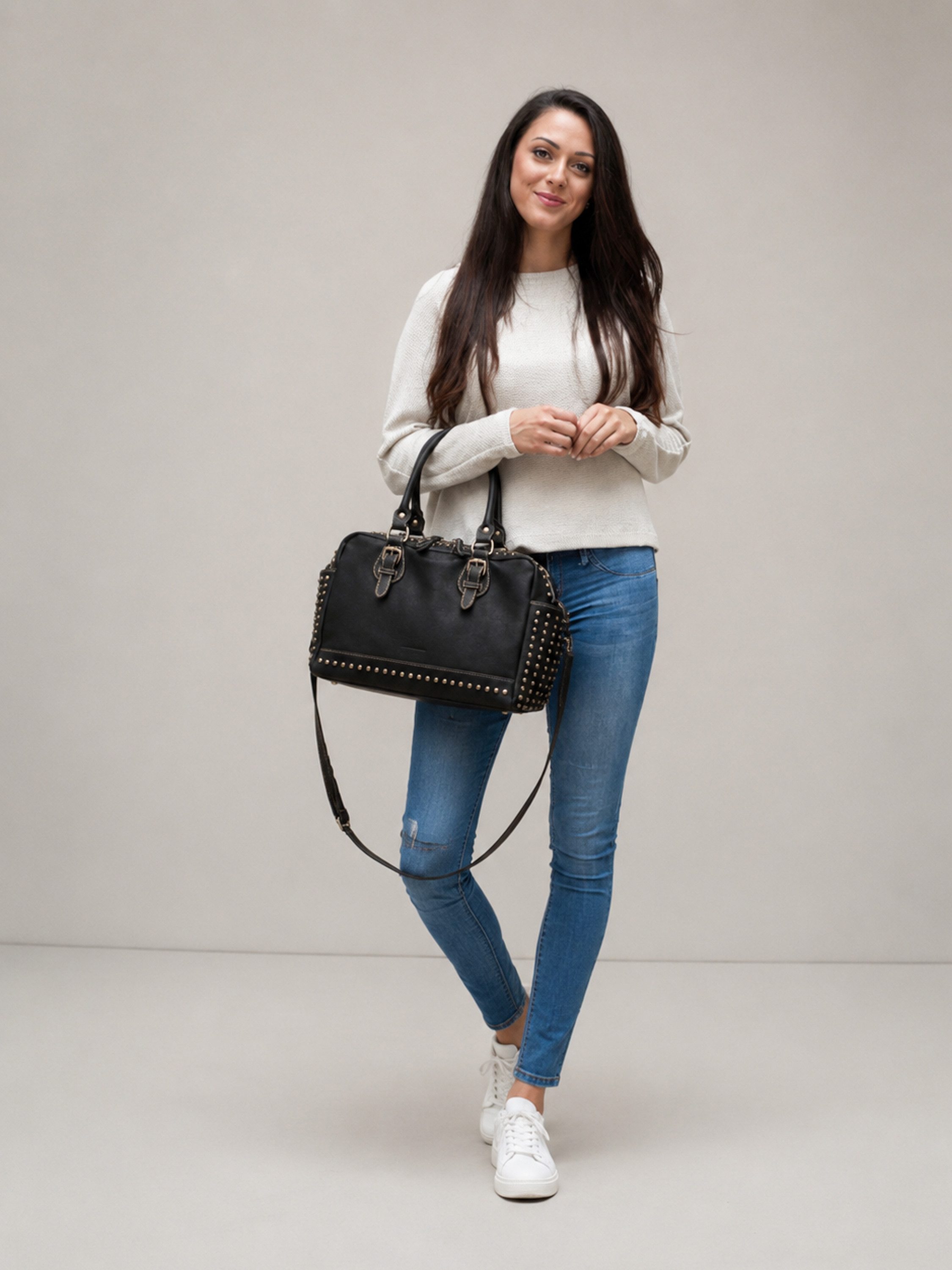 COLLEZIONE ALESSANDRO Schultertasche Madrid, mit 2 Seitenfächern