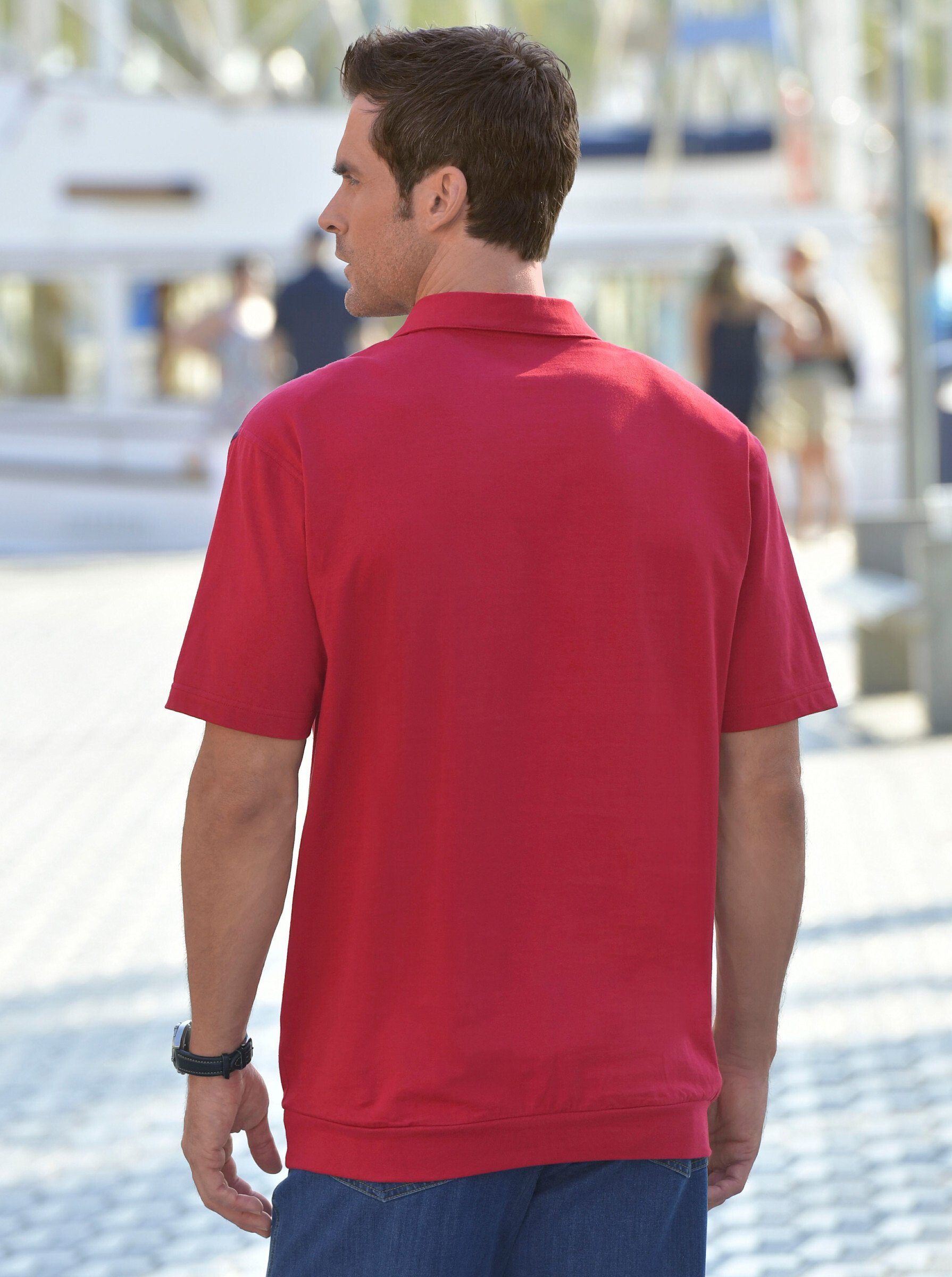 Sieh an! T-Shirt rot-marine
