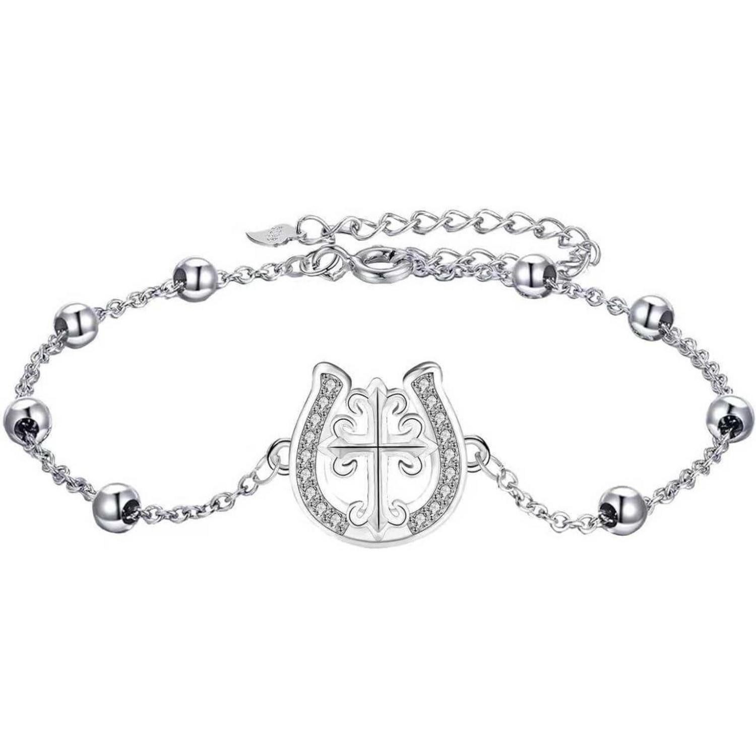 LuxusKollektion Ketten und Armband Set Armband Damen 925 Silber Hufeisen Kr günstig online kaufen