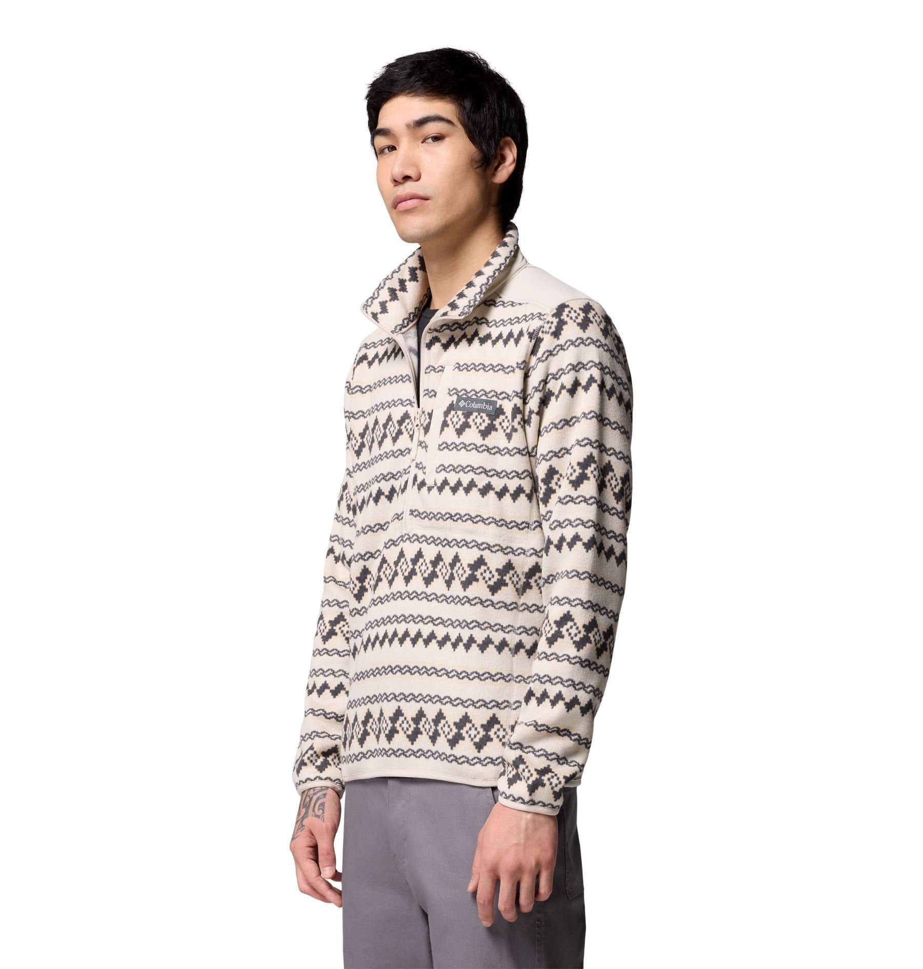 Columbia Kapuzenpullover Fleecepullover Sweater Weather Printed Half Zip II (mit Brusttasche)
