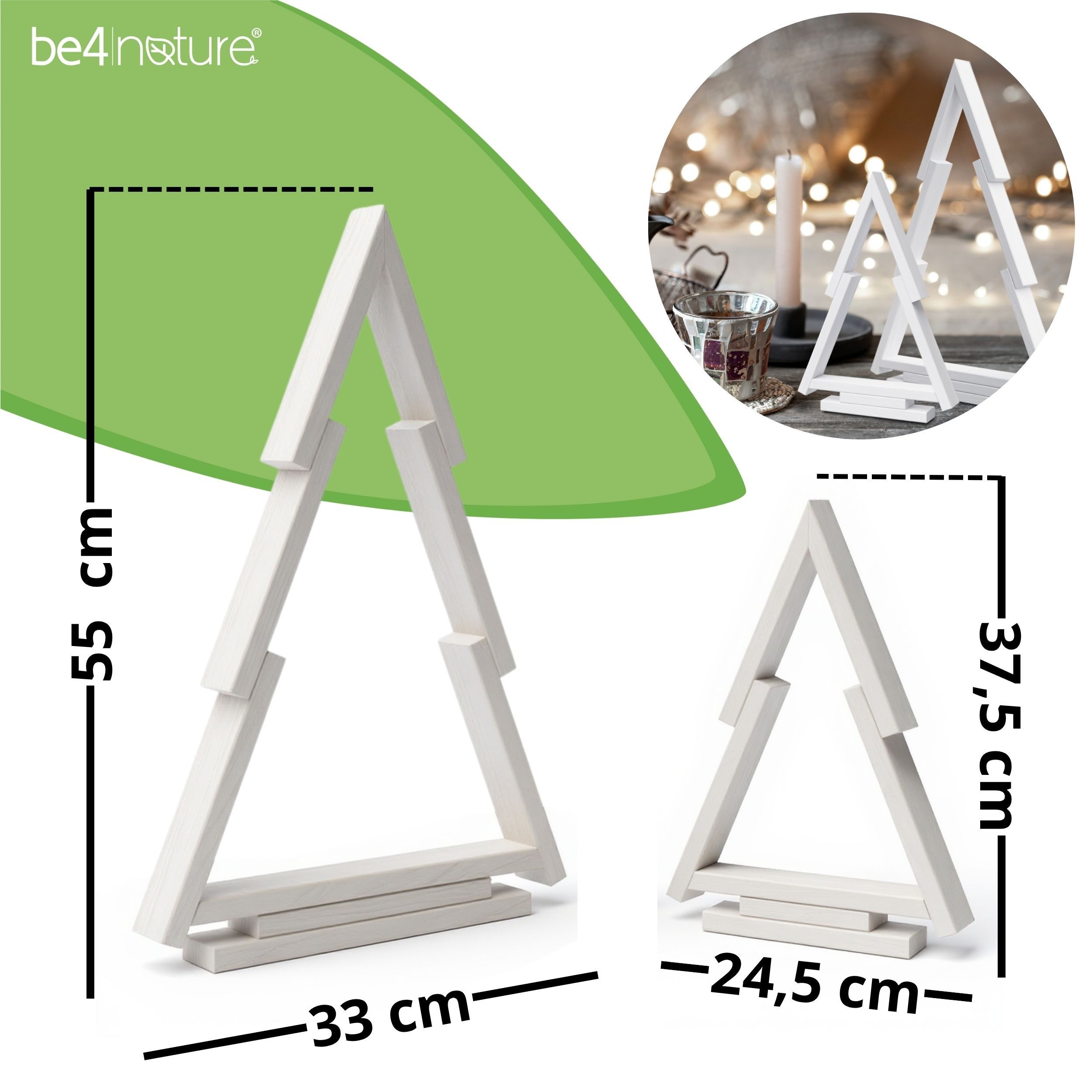 be4nature Weihnachtsfigur 2er SET Deko Tannenbaum günstig online kaufen