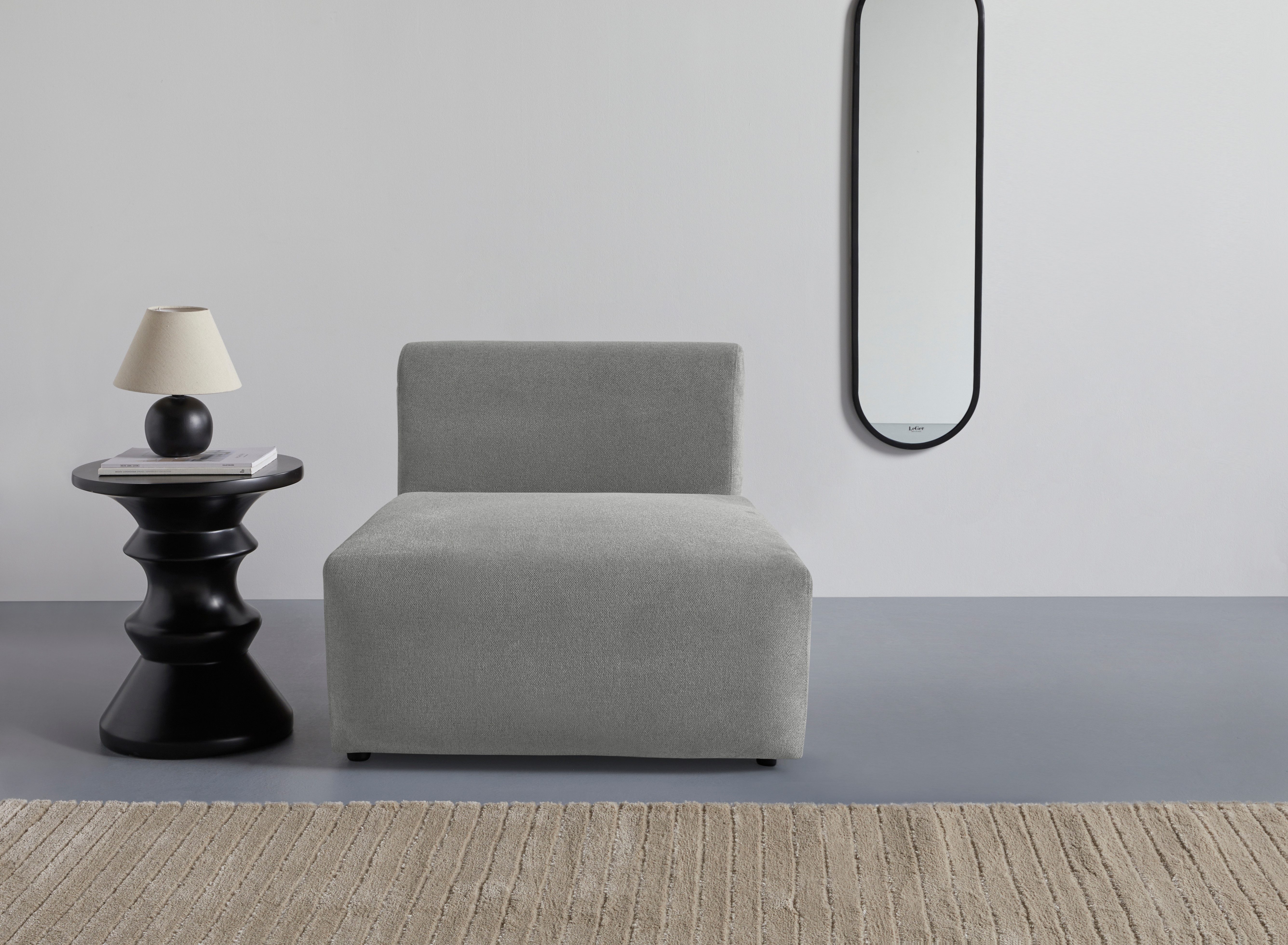 LeGer Home by Lena Gercke Sessel LYZA Sofa-Mittelelement, Maße B/T/H: 76/96/74 cm, als Modul oder separat verwendbar, für individuelle Zusammenstellung