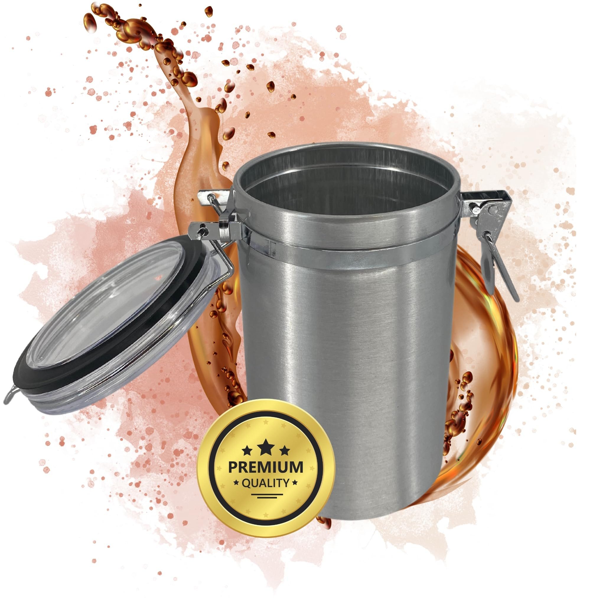 Kaffeedose Kaffeedose 500ml luftdicht Alu Dose für Kaffee Bohnen Tee Kakao Metall