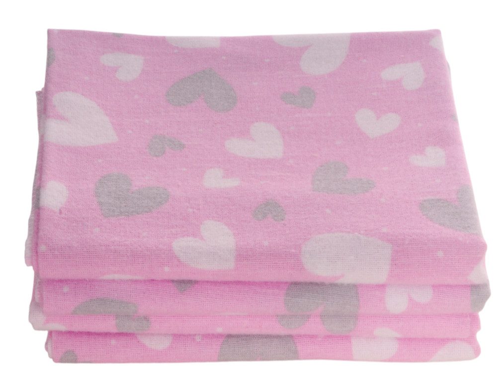 La Bortini Betttuch Baby Wickeltuch Tuch Spucktuch groß 78 x 120cm Babytuch aus Flanell, aus Baumwolle