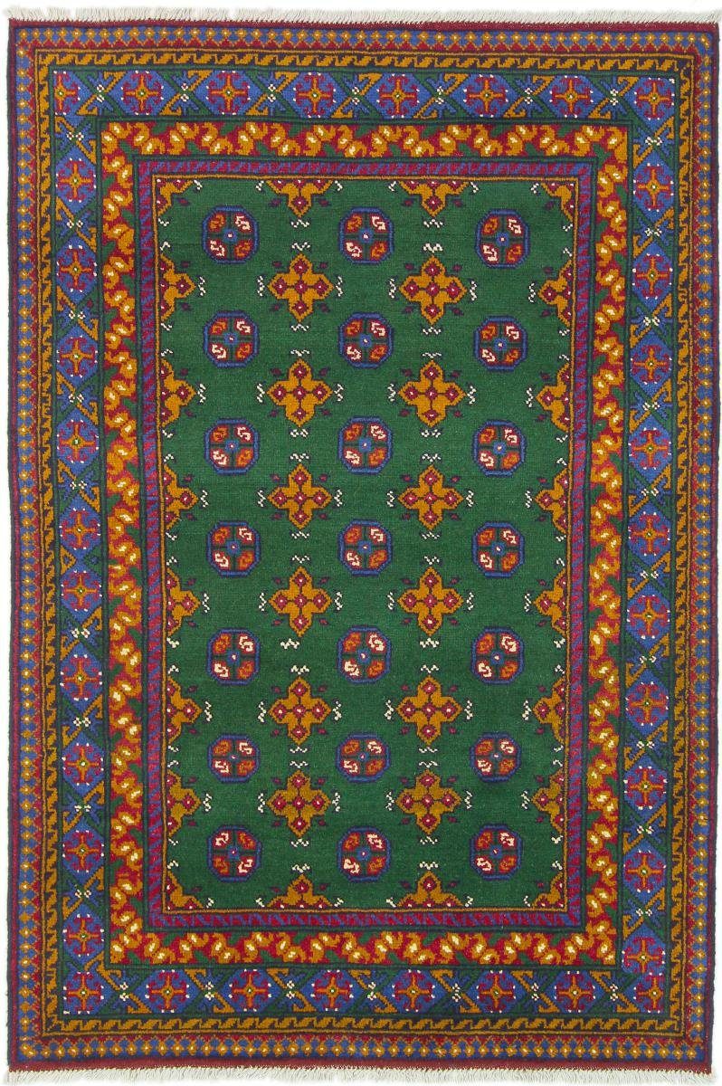 Orientteppich Afghan Akhche 122x178 Handgeknüpfter Orientteppich, Nain Trading, rechteckig, Höhe: 6 mm