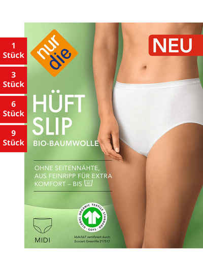 Nur Die Hüftslip GOTS BioBaumwolle Damen (1er/3er/6er/9er Pack, 1-St) unterhose unterwäsche panty