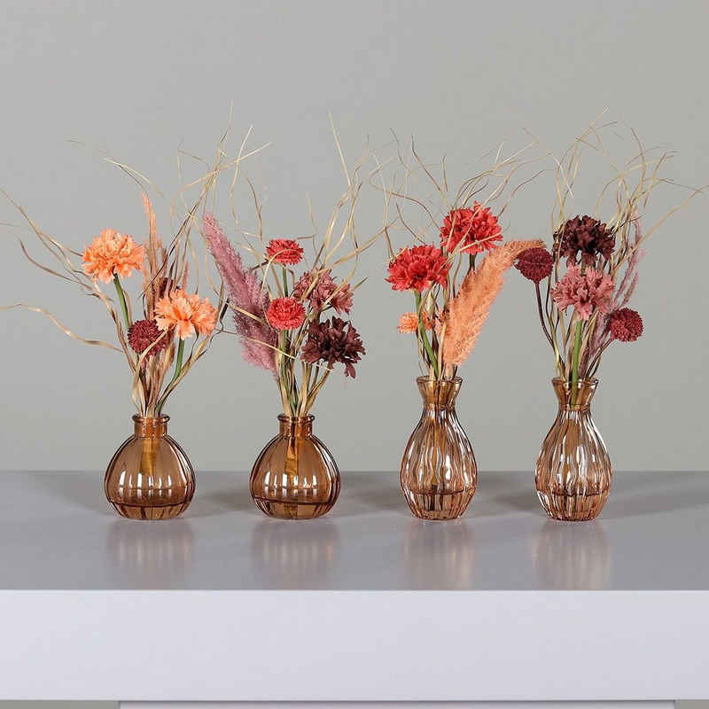Kunstpflanze DPI Wiesenblumen-Arrangement Boho in Glasvase, DPI