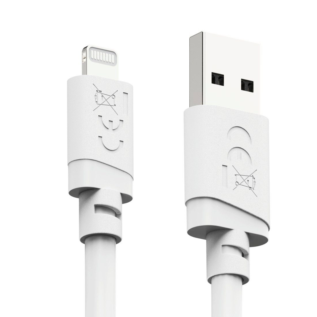 Hama USB-A auf Lightning Ladekabel 1 m weiß USB-Kabel, Lightning, USB Typ A, (100 cm), Schnellladen, 480 Mbit/s, MFi zertifiziert, breite Kompatibilität