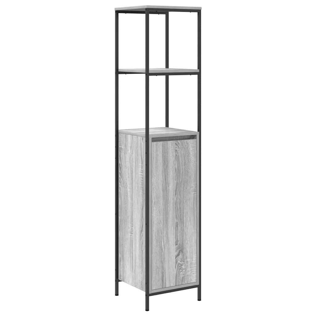 vidaXL Badezimmerspiegelschrank Badschrank mit Regalen Grau günstig online kaufen