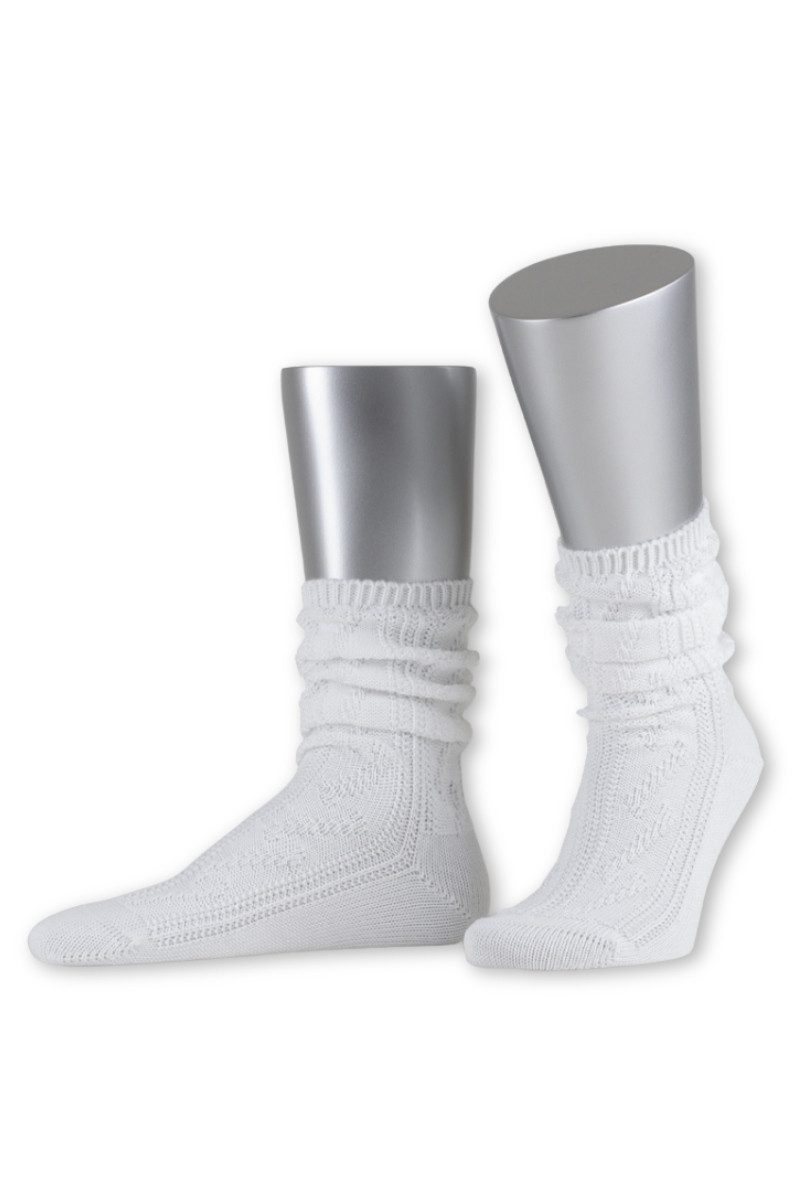 Lusana Trachtensocken Trachtensocken - LN3524 - anthrazit, braun, weiß – Bild 2 von 2