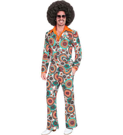Widmann S.r.l. Kostüm Hippie Anzug 'Vintage' für Herren, Mehrfarbig