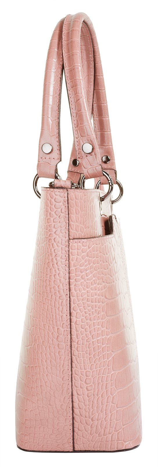 Cluty Henkeltasche, echt Leder, Made in Italy