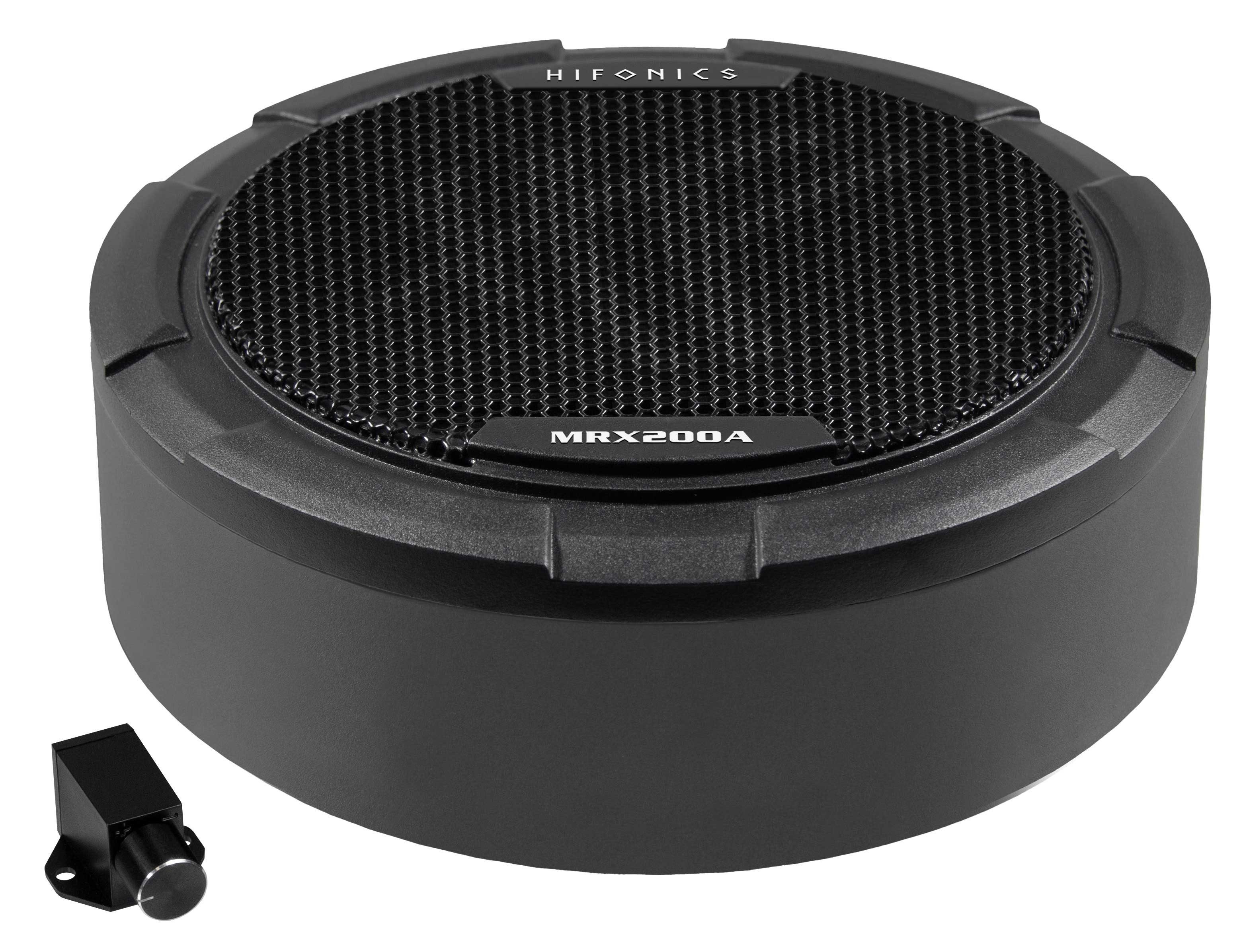 Hifonics MRX200A, 20 cm (8) Aktiv-Subwoofer für Reserverad Auto-Subwoofer (125 W, max.: W 20 cm)