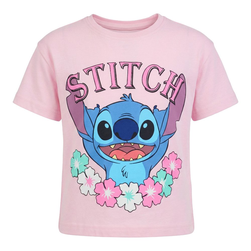 Print-Shirt Disney Stitch Kinder Mädchen T-Shirt Kurzarm Shirt