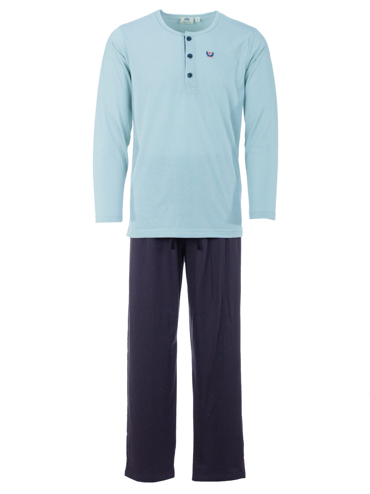 Henry Terre Pyjama Pyjama Set Langarm - Carlo Hose mit Streifen