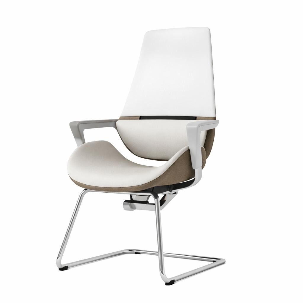 Xlmoebel Besucherstuhl Ergonomischer Besucherstuhl mit modernem Aluminiumgestell, Made in Europa