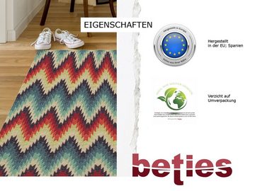 Läufer Teppich-Läufer, beties, rechteckig, Höhe: 3 mm, Meterware, Fotodruck, Zick Zack-bunt, zuschneidbar