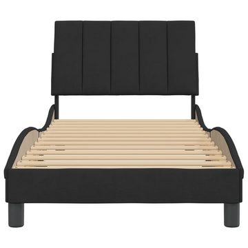 vidaXL Bett Bettgestell mit Kopfteil Schwarz 80x200 cm Samt