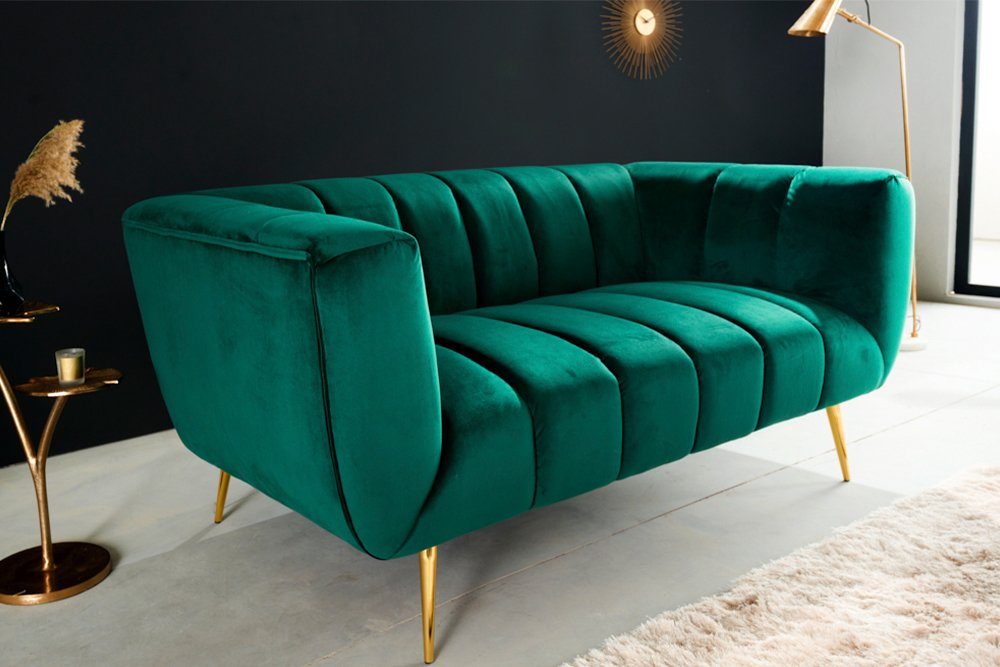 riess-ambiente 2-Sitzer NOBLESSE 165cm smaragdgrün / günstig online kaufen