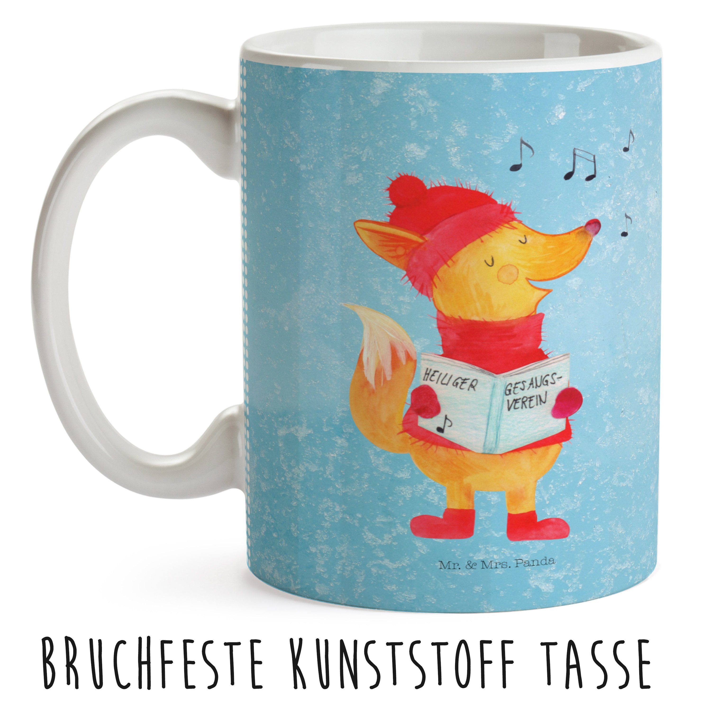 Eisblau Kinderbecher Advent, Mrs. & Geschenk, Mr. Sänger - - Kunststoff Nikolaus, Panda Fuchs Geschenk Sänger,