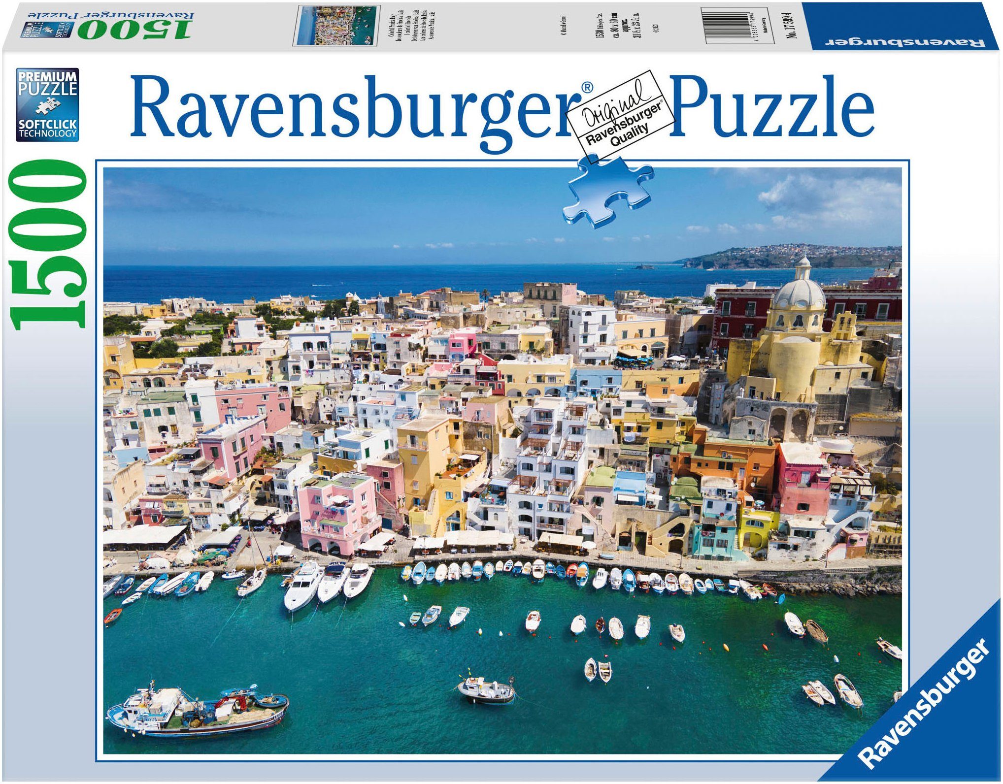 Ravensburger Puzzle Colorful Procida Italy, 1500 Puzzleteile, Made in Germany, FSC® - schützt Wald - weltweit