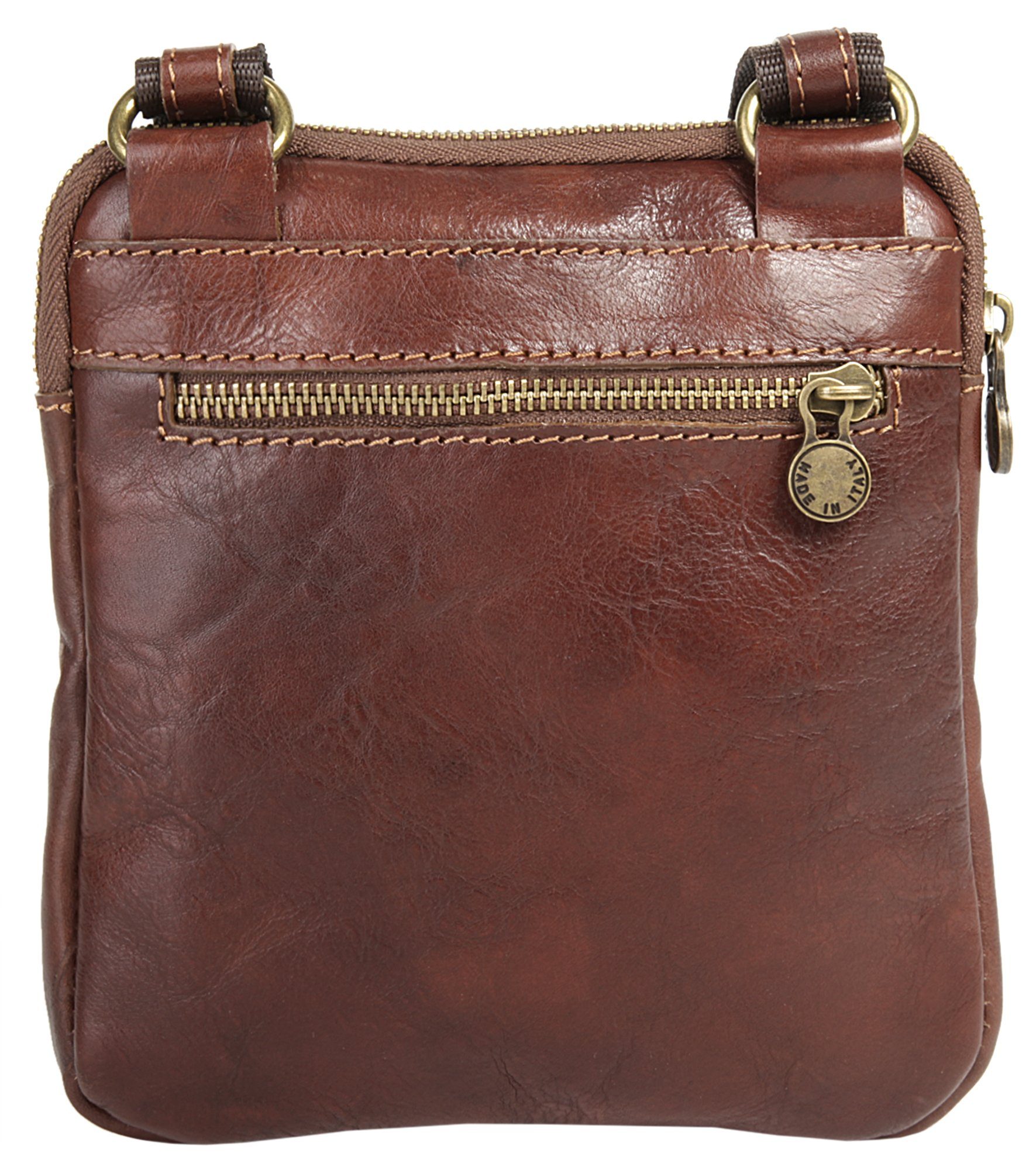 Piké Umhängetasche, echt Leder, Made in Italy